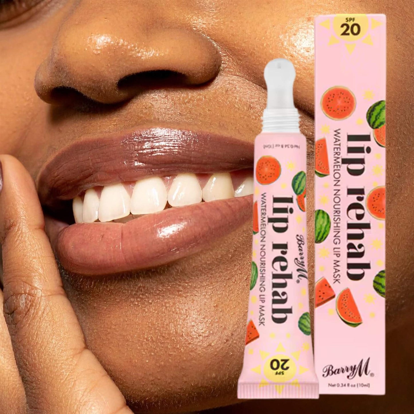 Barry M Lip Rehab Watermelon Nourishing Mask SPF 20 10ml