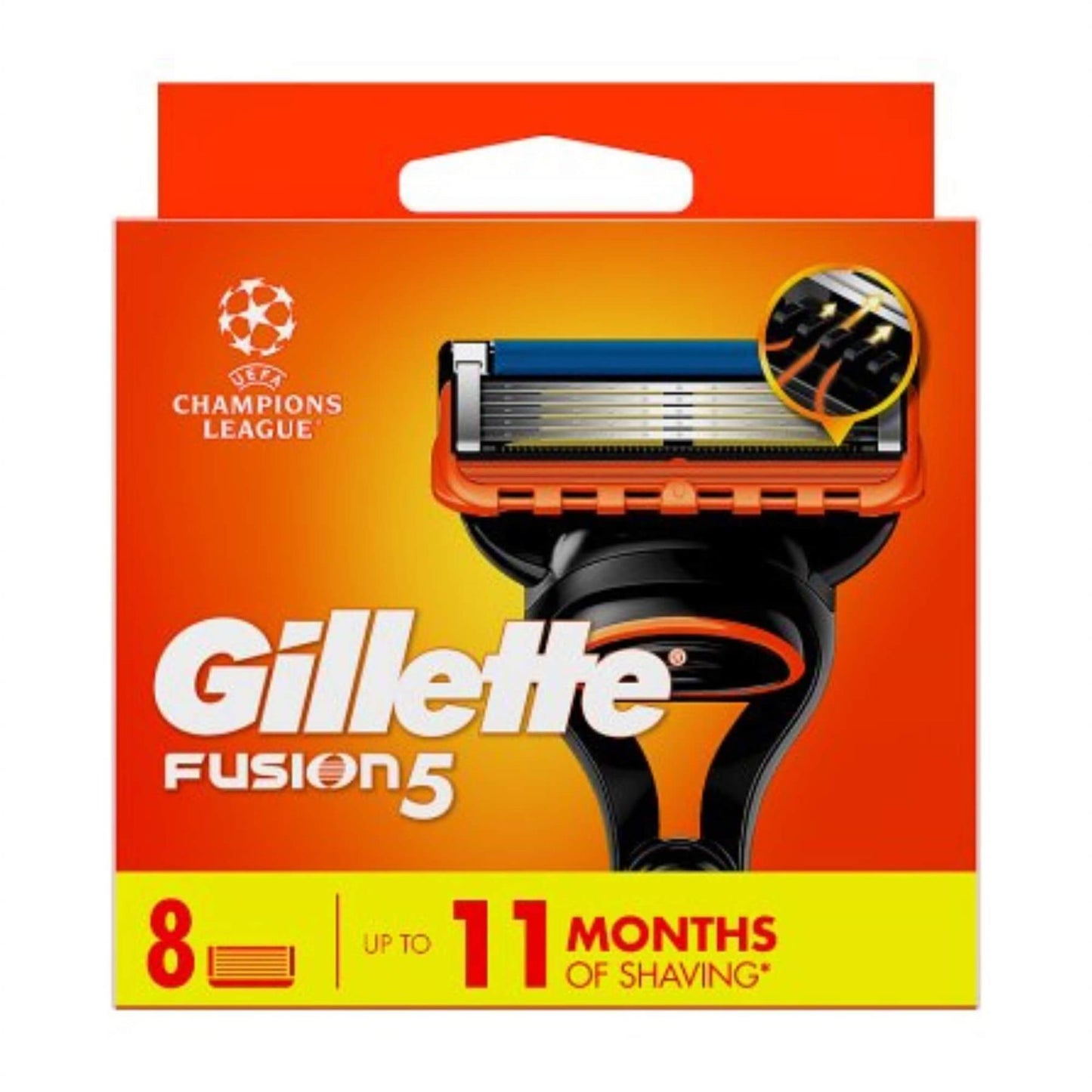 Gillette Fusion5 Men's Razor Blade Refills - 8 Pack - Manual Replacement Cartridges