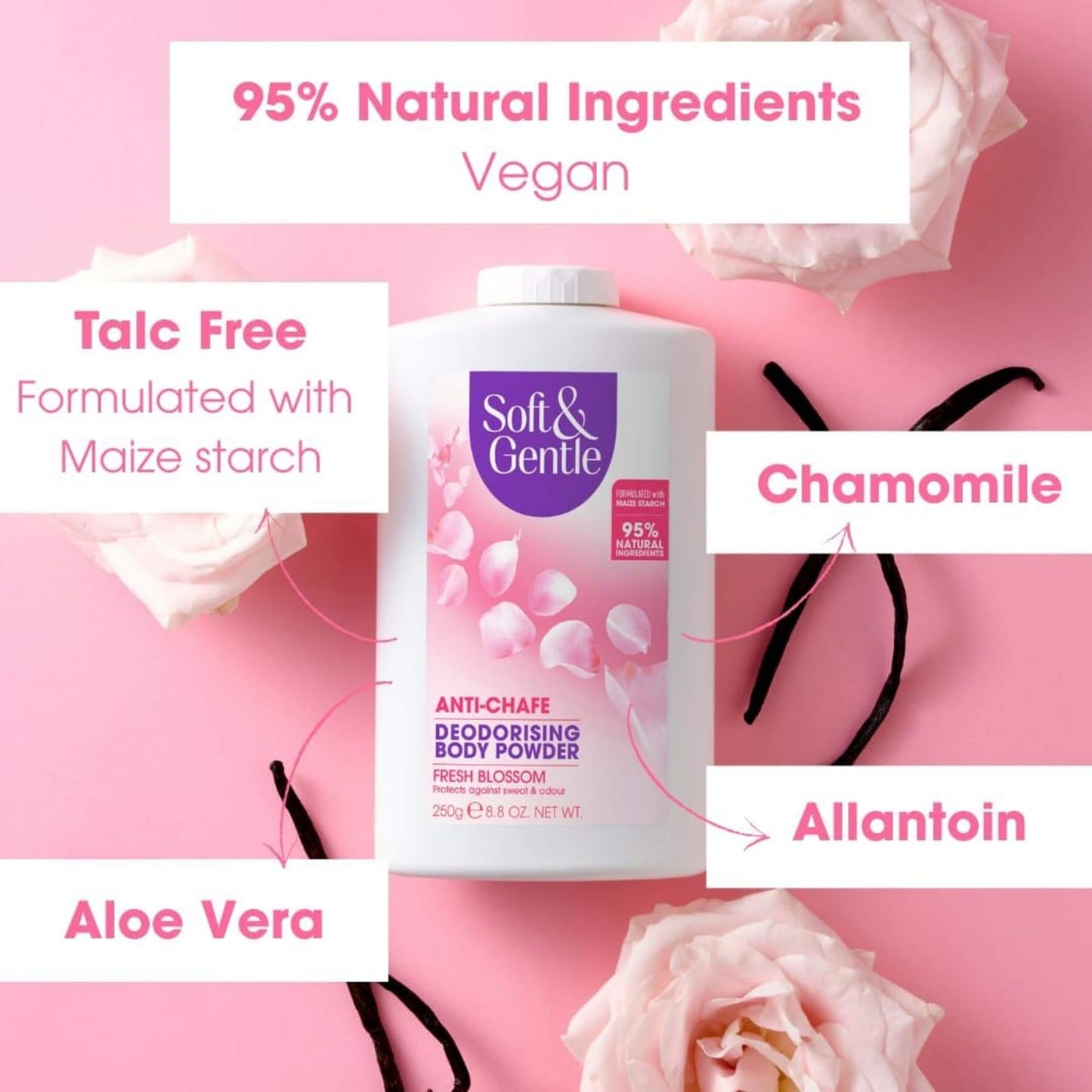 Soft & Gentle Fresh Blossom Body Powder 250g