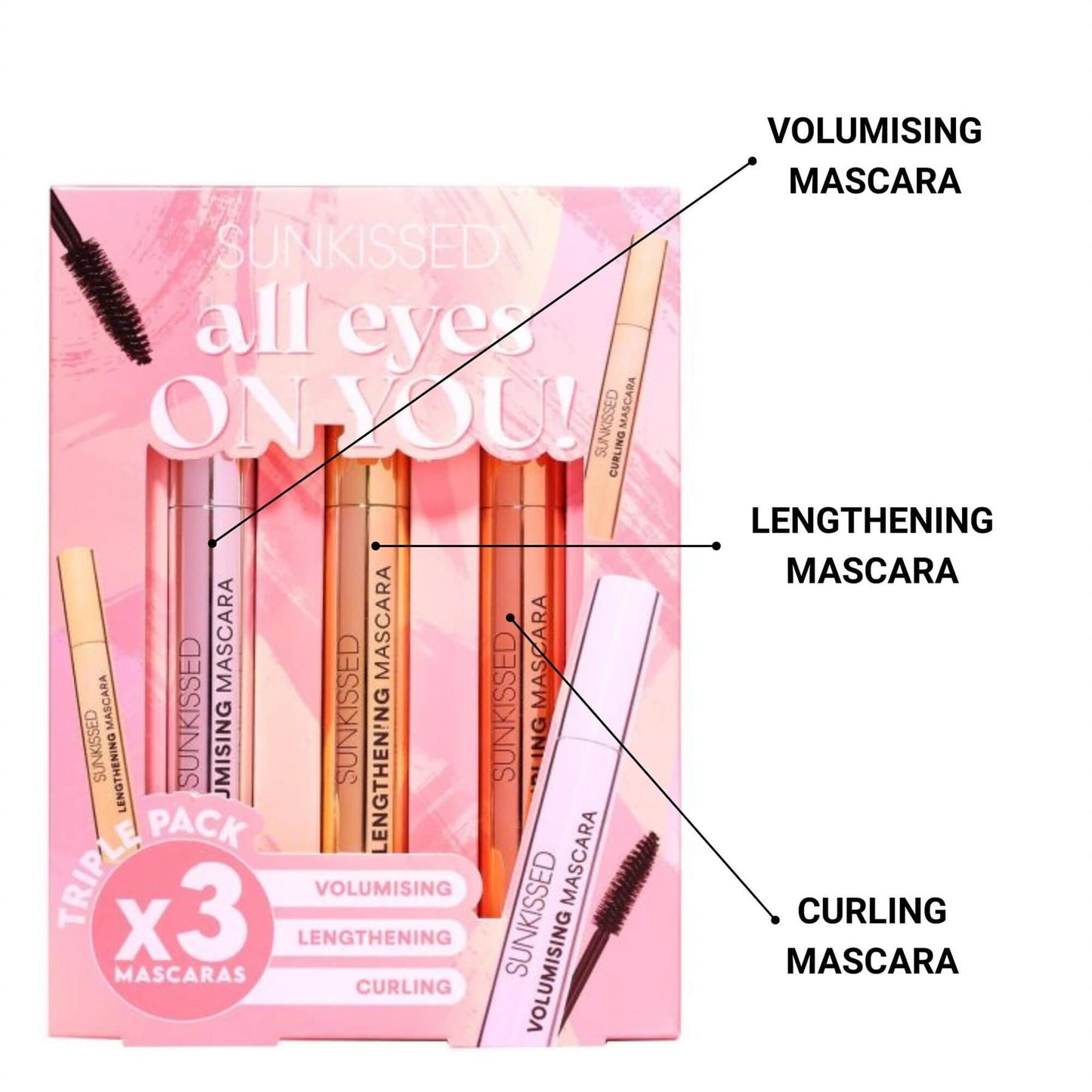 Sunkissed All Eyes On You Mascara Set - 3 x 10ml