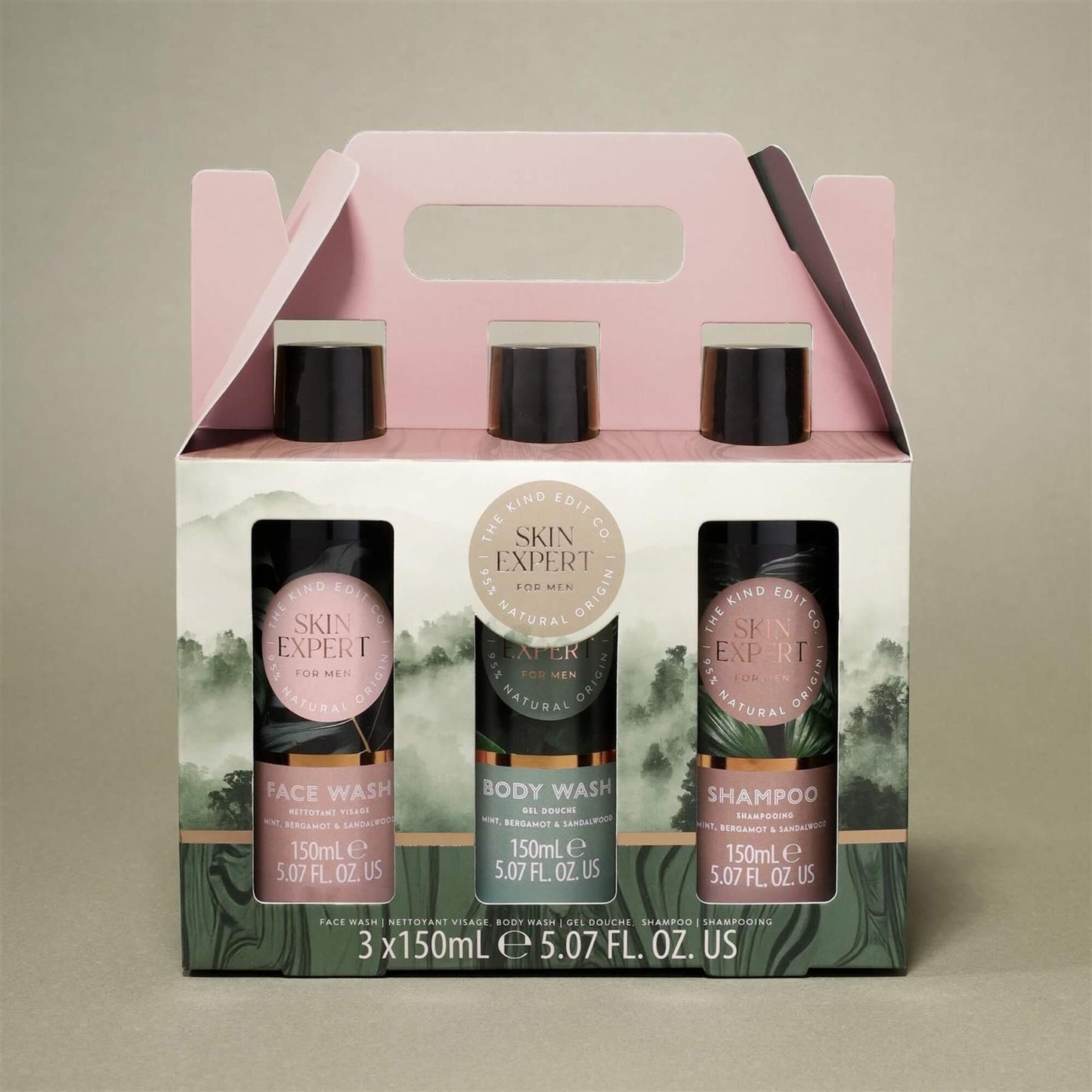The Kind Edit Co. Skin Expert For Men Shower Gift Set - 3 x 150ml