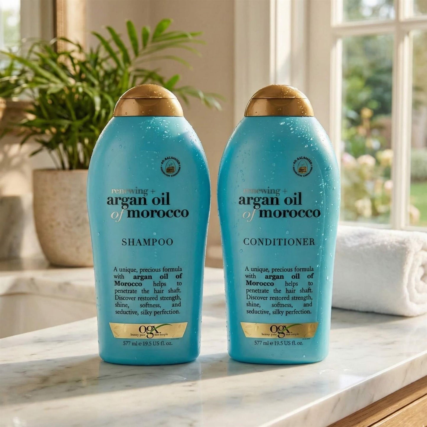 OGX Renewing + Argan Oil of Morocco Shampoo & Conditioner Duo - 2 x 577ml