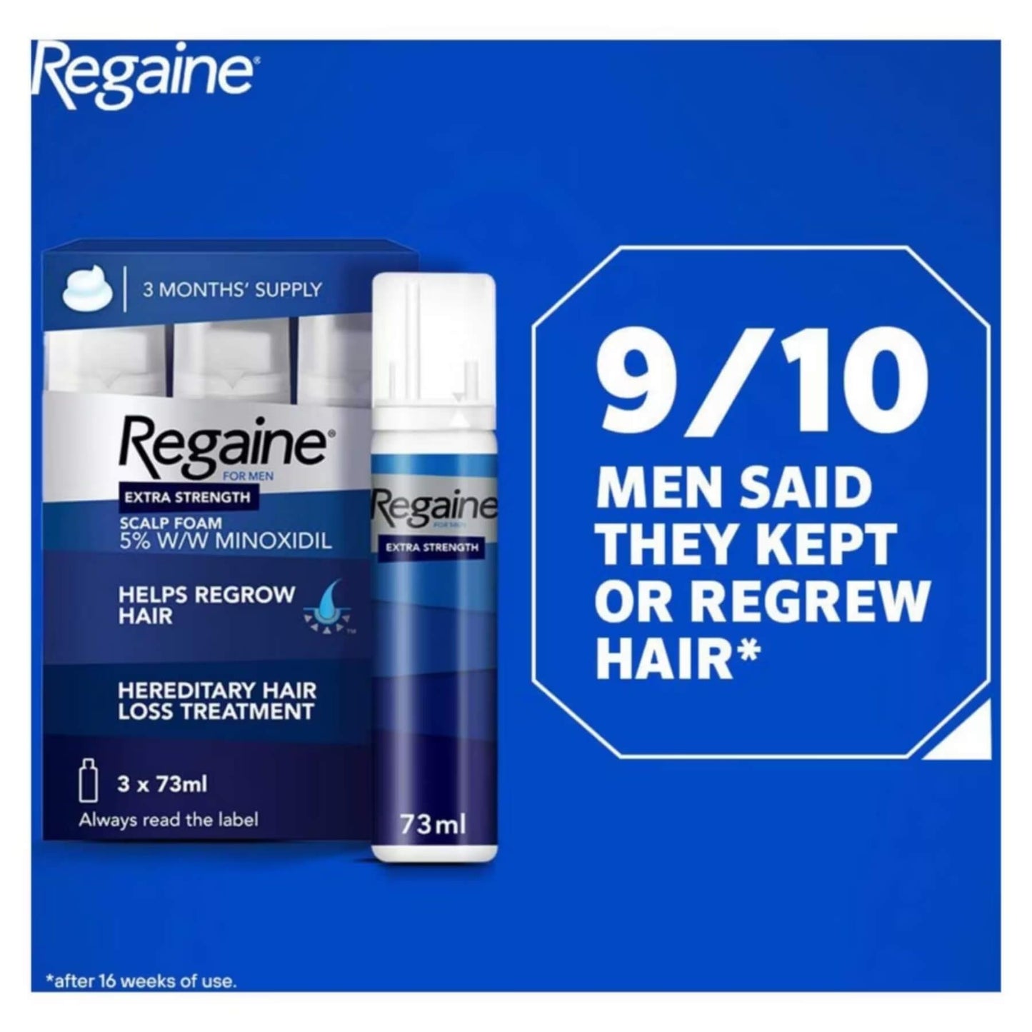 Regaine For men Extra Strength Foam Set - 3 x 73ml