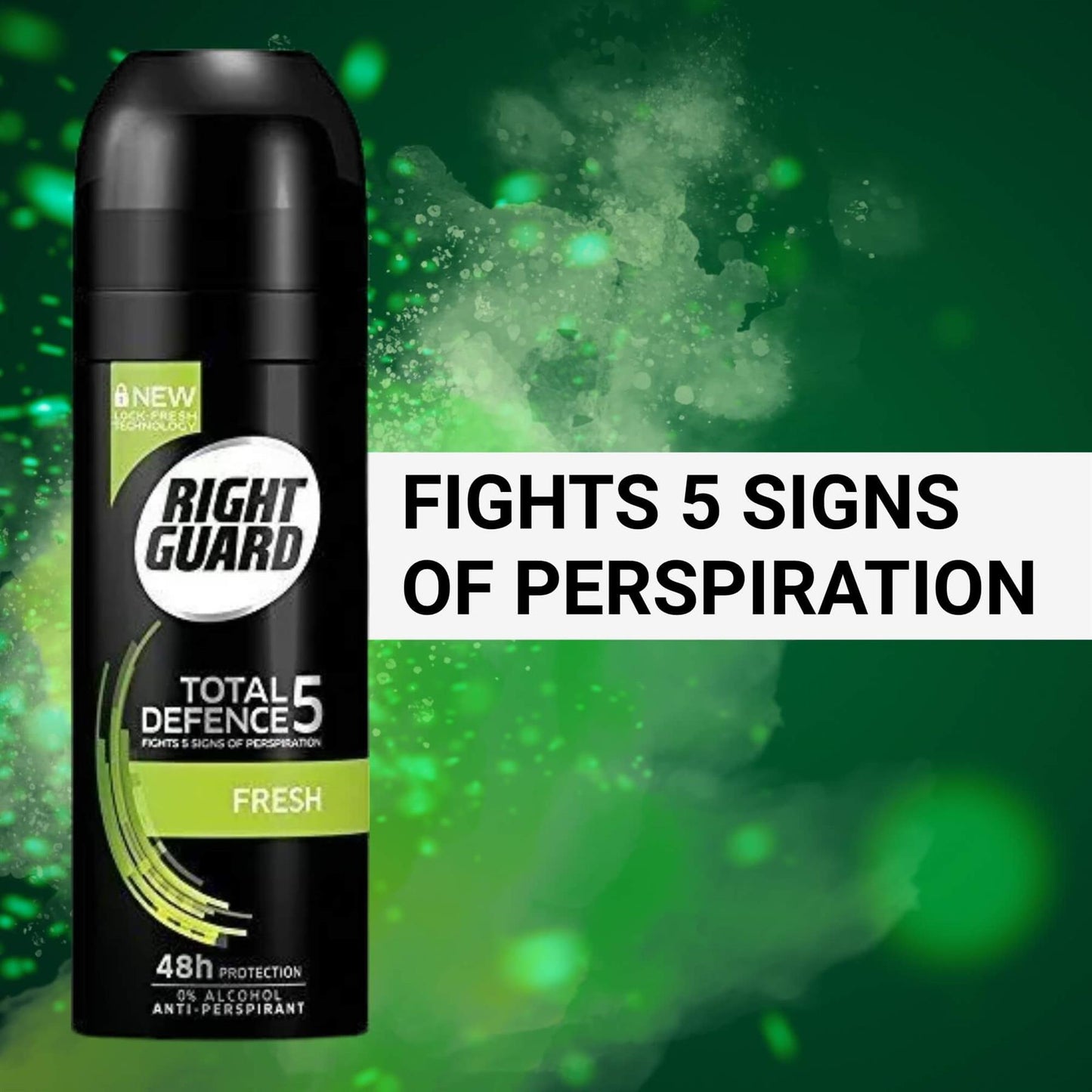 Right Guard Deodorant Men Total Defence 5 48H Anti-Perspirant - Fresh 150ml