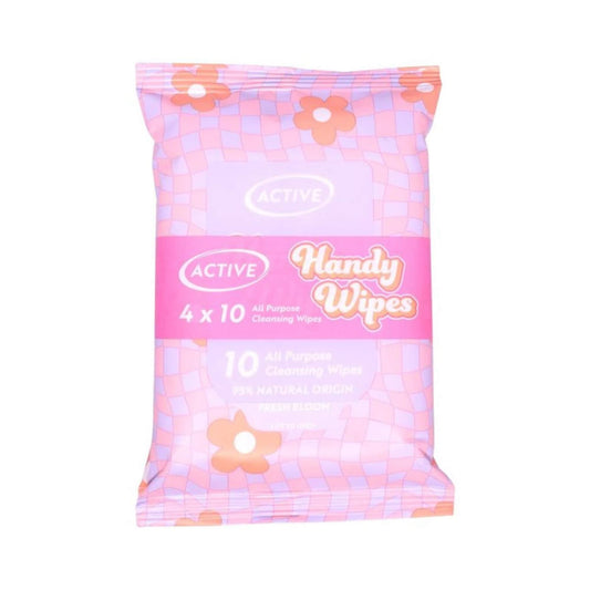 Active All Purpose Handy Wipes 4 x 10 Wipe Multi Pack
