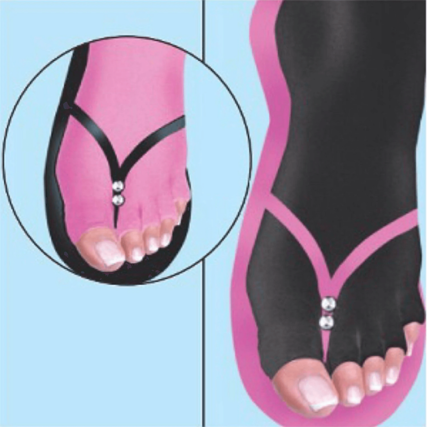 Tooth Fairy Pretty Pedi Socks - Black