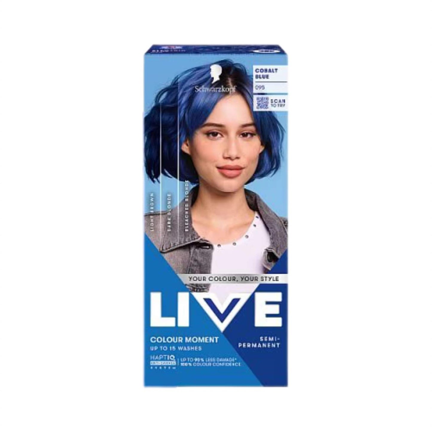 Schwarzkopf LIVE Colour Moment 095 Cobalt Blue Semi-Permanent Hair Dye
