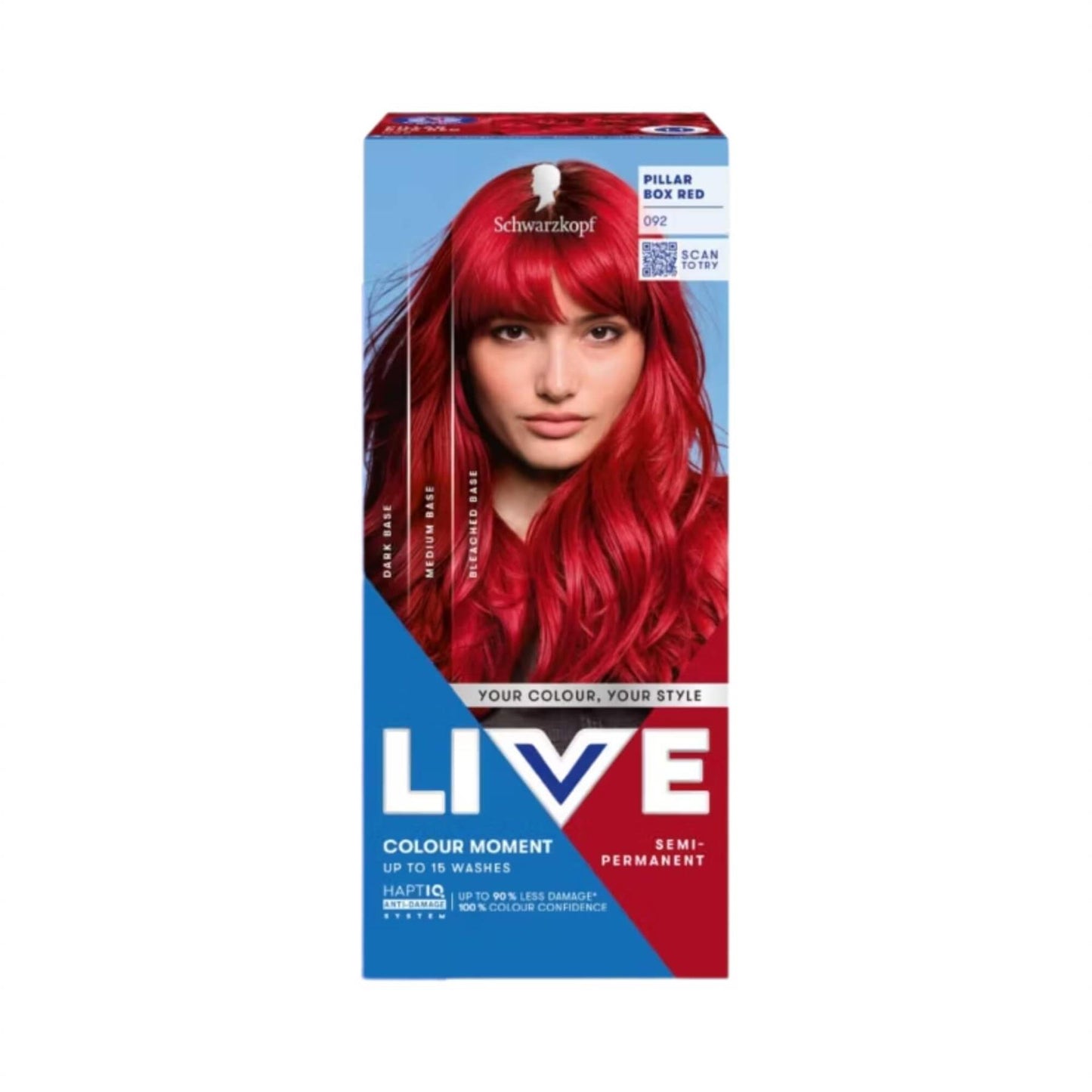 Schwarzkopf LIVE Colour Moment 092 Pillar Box Red Semi-Permanent Hair Dye