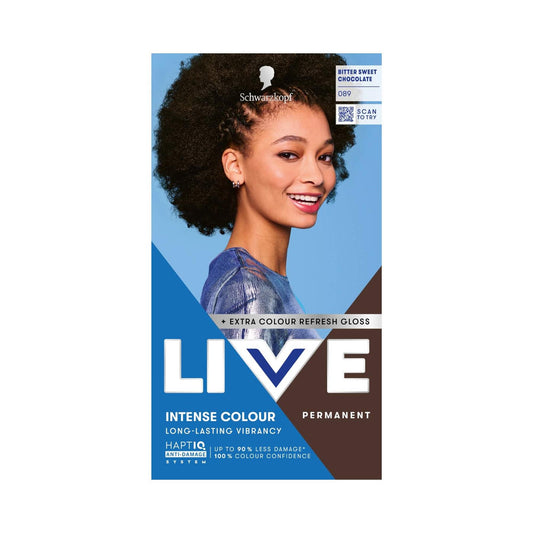 Schwarzkopf LIVE Intense Colour 089 Bitter Sweet Chocolate Permanent Hair Dye
