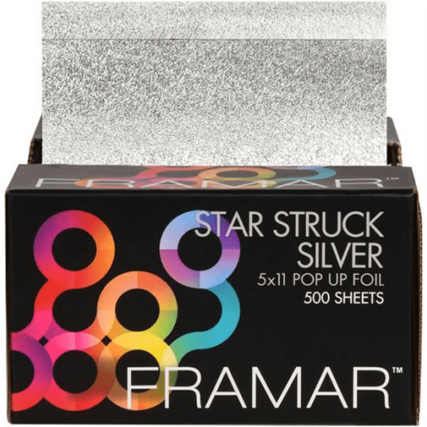 Framar Star Struck Pop-Up Silver Hair Foil Sheets - 500 Sheets - 5 x 11 Inches
