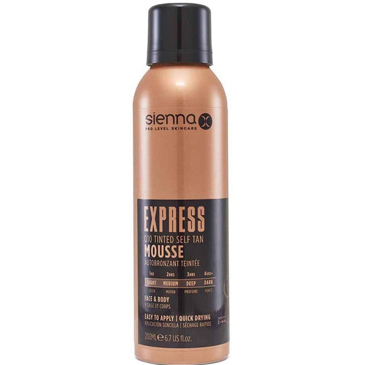 Sienna X Express Q10 Tinted Self Tan Mousse - 200ml
