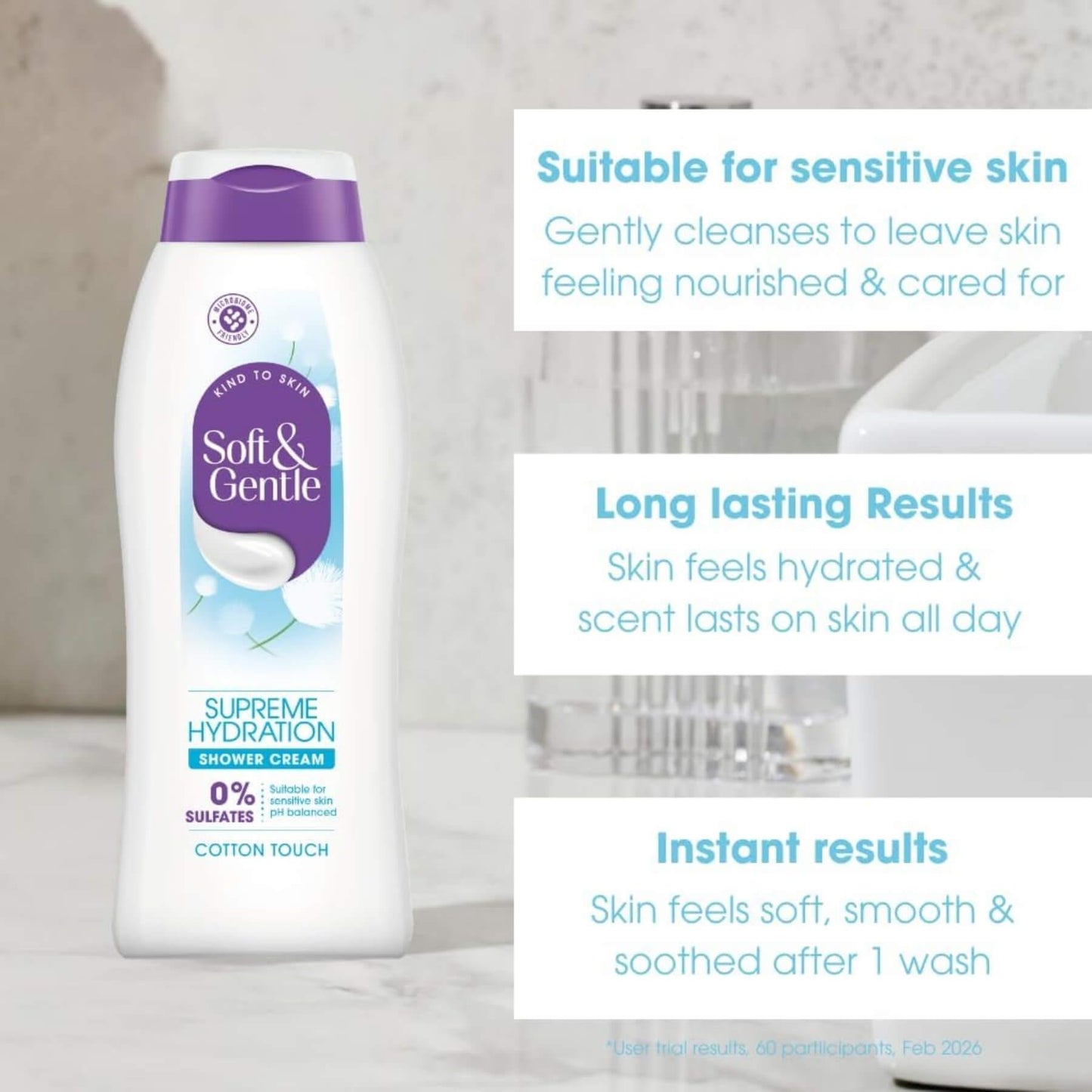 Soft & Gentle Shower Cream Cotton Touch 400ml