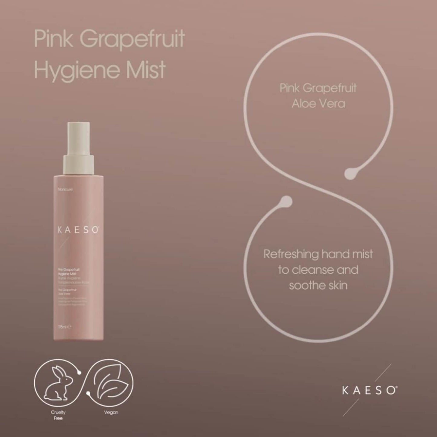 Kaeso Manicure Pink Grapefruit Hygiene Mist - 195ml