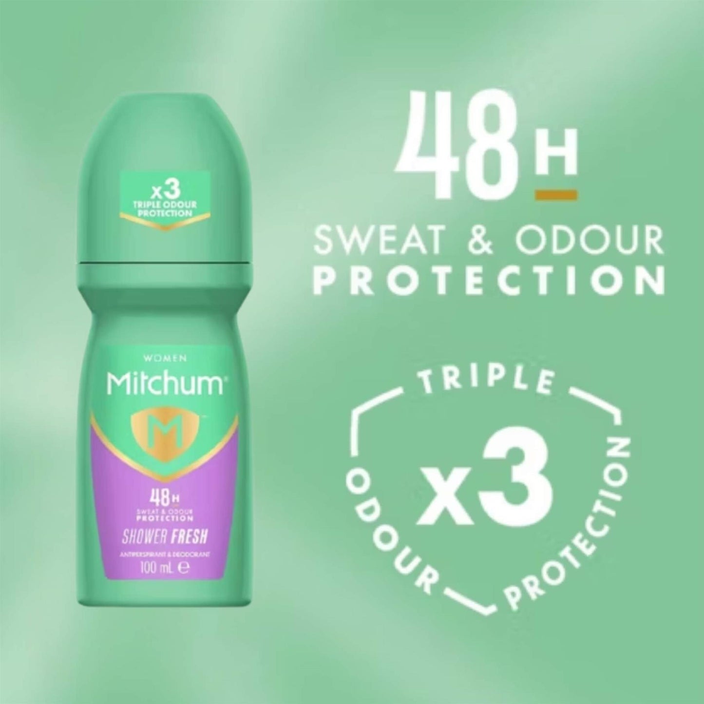 Mitchum Anti Perspirant Roll On for Her - Shower Fresh - 100ml