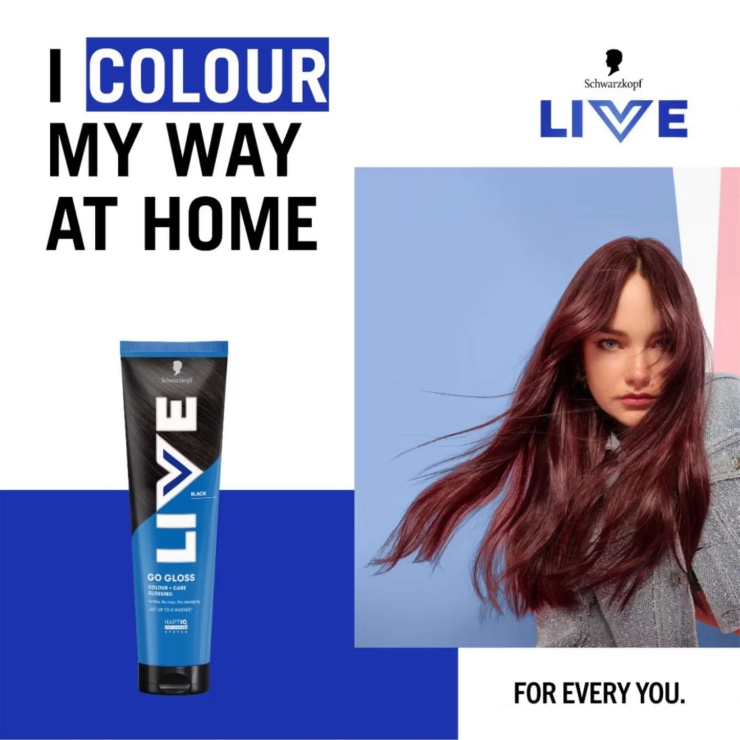 Schwarzkopf LIVE Go Gloss Onyx Colour & Shine Hair Gloss 150ml