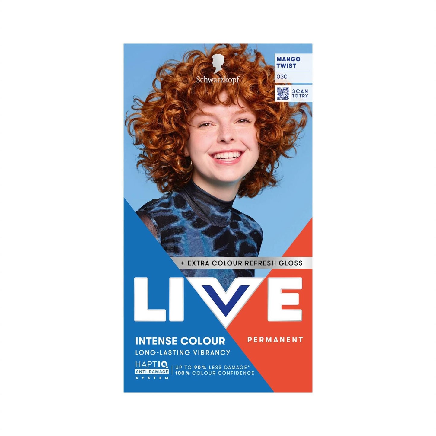 Schwarzkopf LIVE Intense Colour 030 Mango Twist Permanent Hair Dye