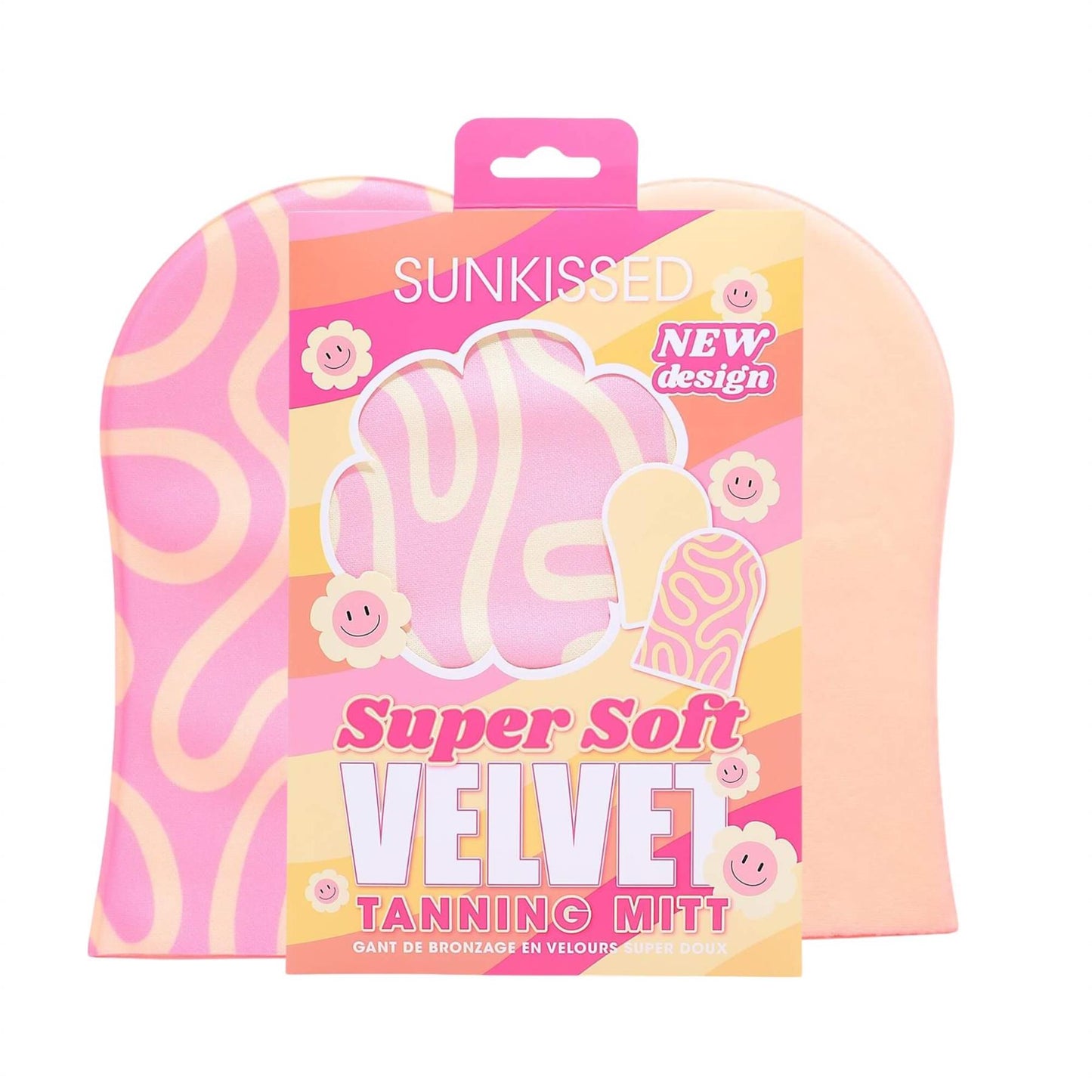 Sunkissed Super Soft Velvet Single Sided Wavy Design Tanning Mitt