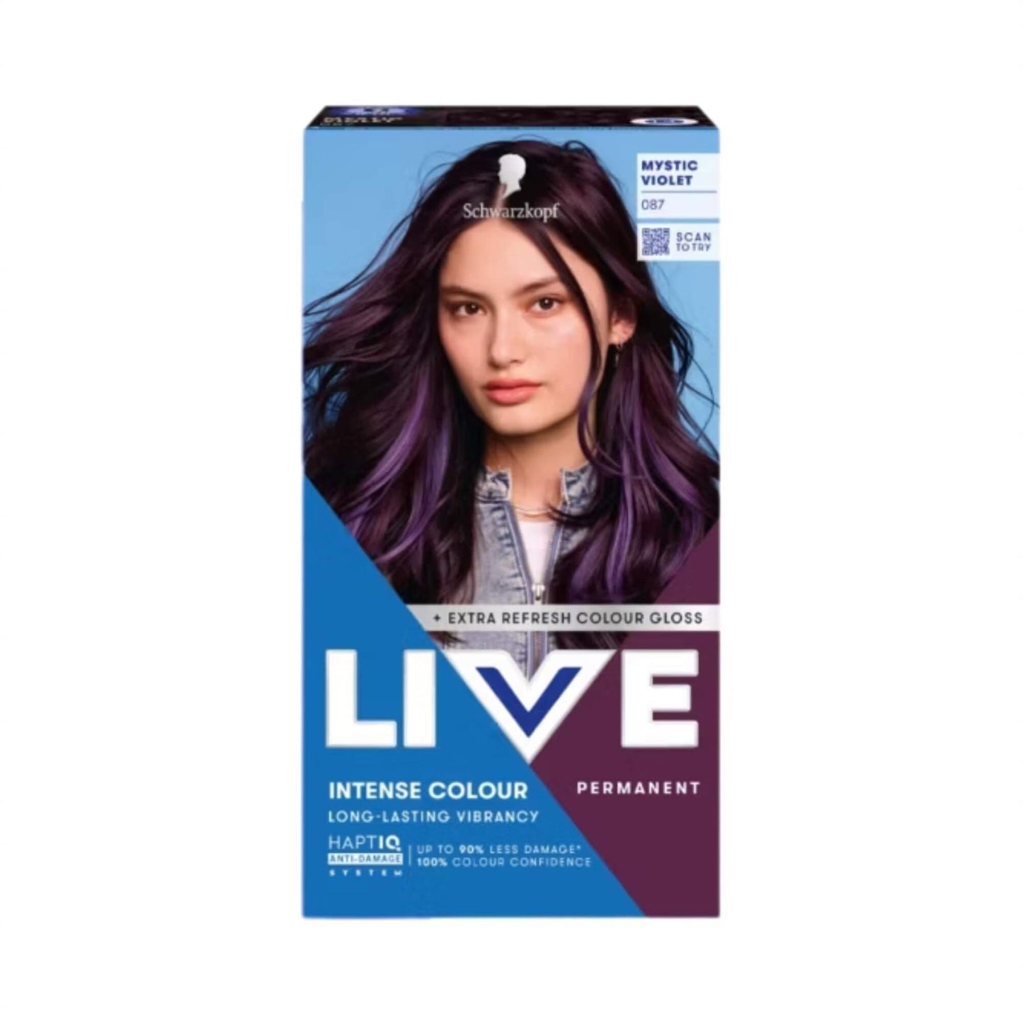 Schwarzkopf LIVE Intense Colour 087 Mystic Violet Permanent Hair Dye