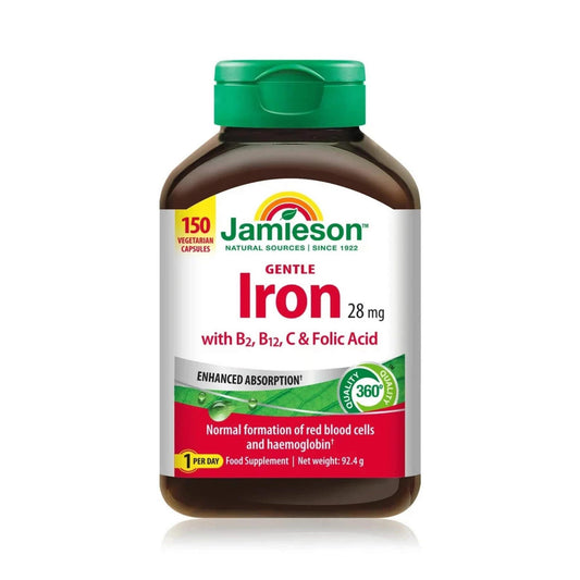 Jamieson Gentle Iron Tablets 28mg - 150 Capsules