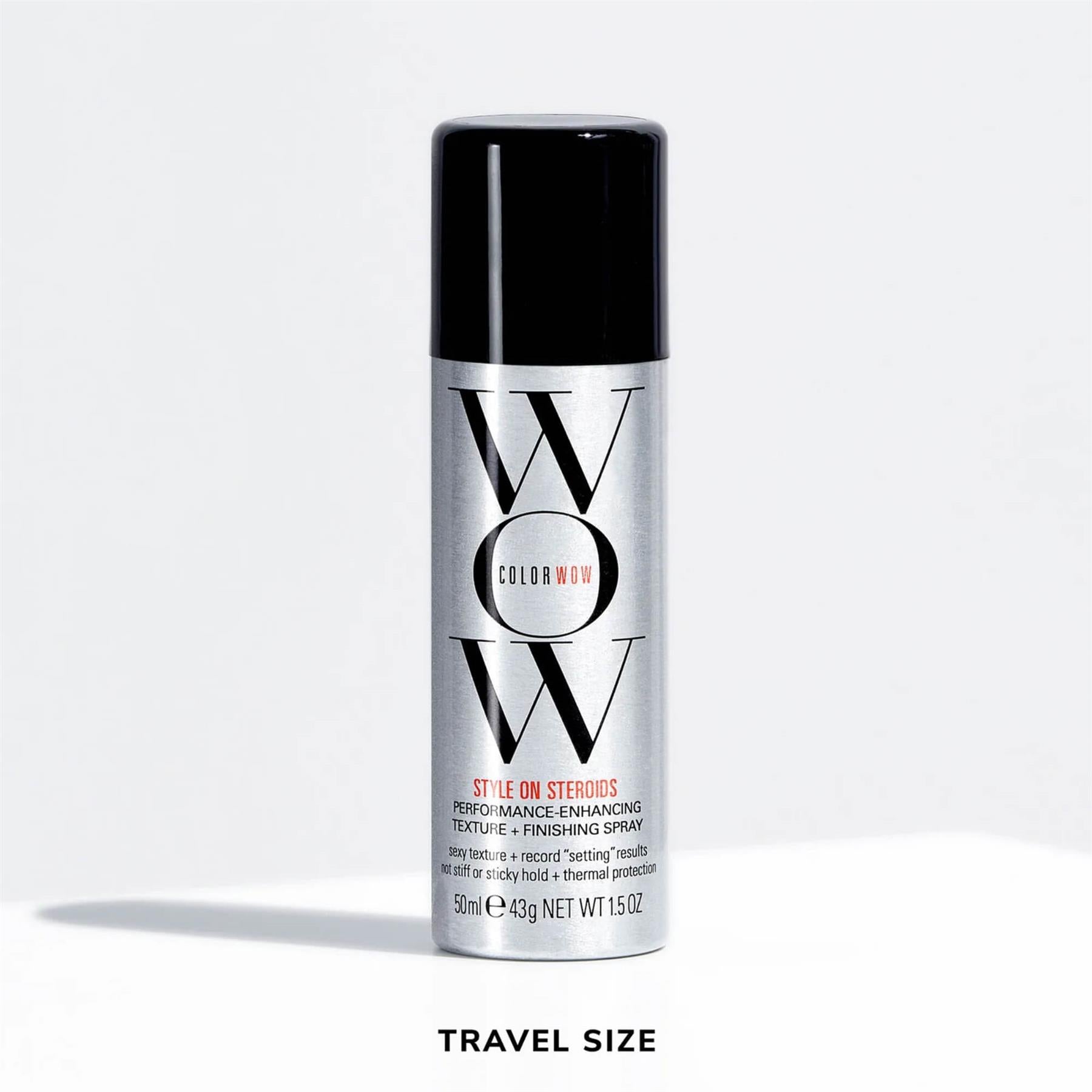 Color Wow Style on Steroids travel size 50ml mini texture spray can on white background