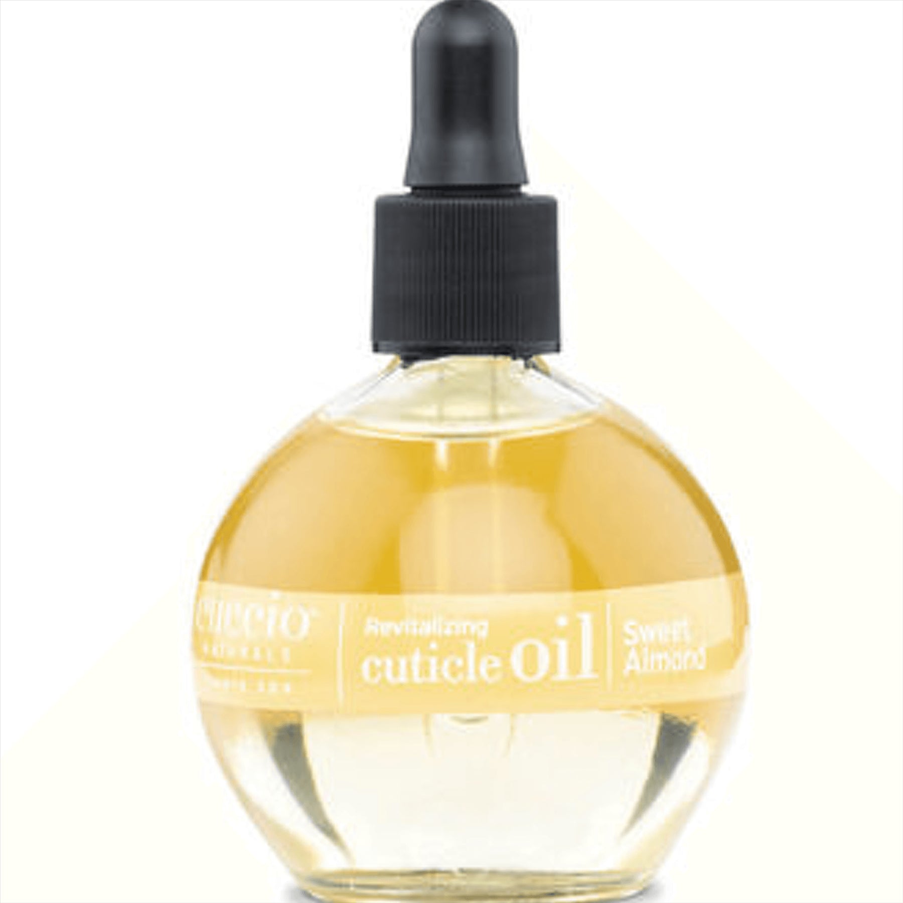 Cuccio Naturale Revitalising Cuticle Oil in Sweet Almond 75ml professional size with dropper applicator for nail hydration