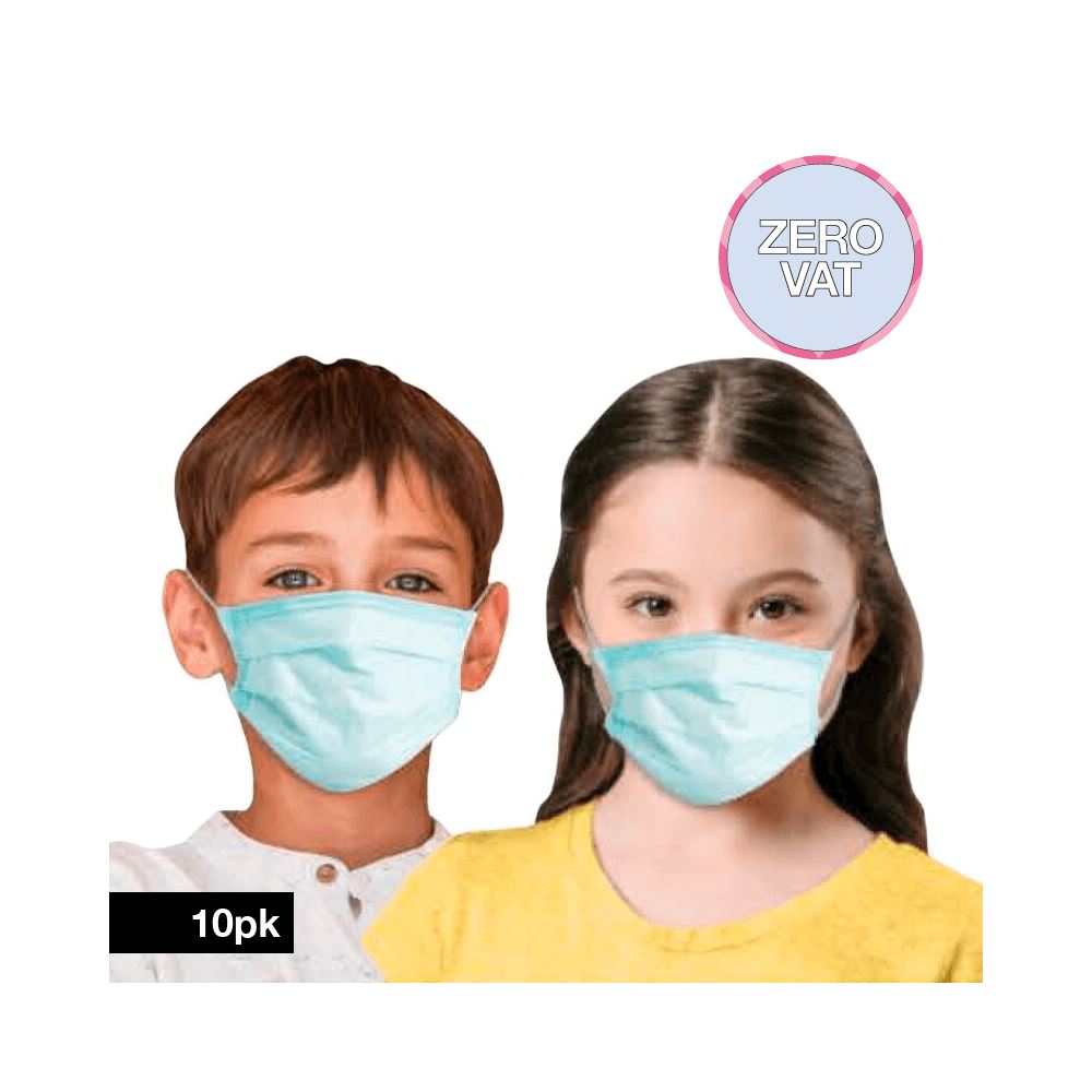 Kids Disposable Protective Face Masks - 10 Pack