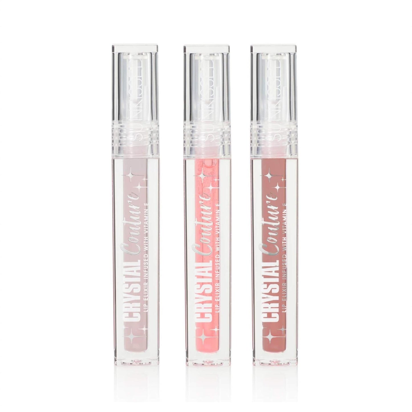 Sunkissed Crystal Couture Clear Lip Elixir 3.5ml - Pack of 3 Shades