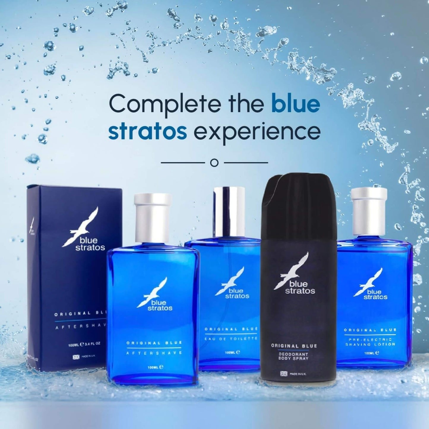 Blue Stratos Deodorant Body Spray for Men 150ml