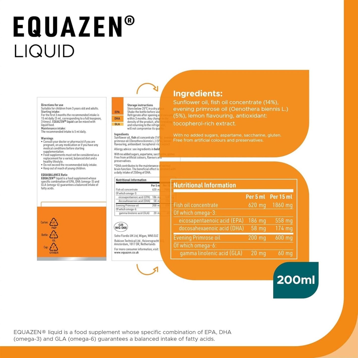 Equazen Children's Citrus Flavour Liquid 200ml