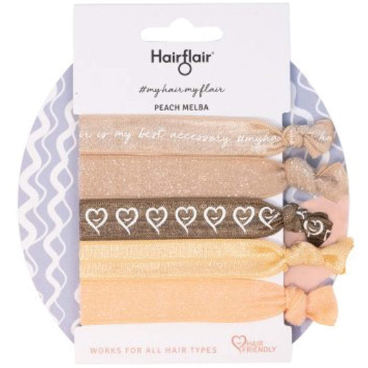 Hair Flair Hair Ties - Peach Melba
