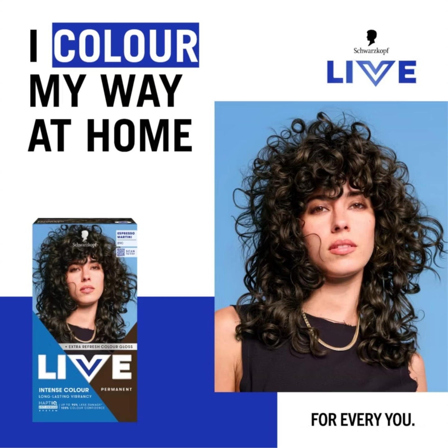 Schwarzkopf LIVE Intense Colour 890 Espresso Martini Permanent Hair Dye