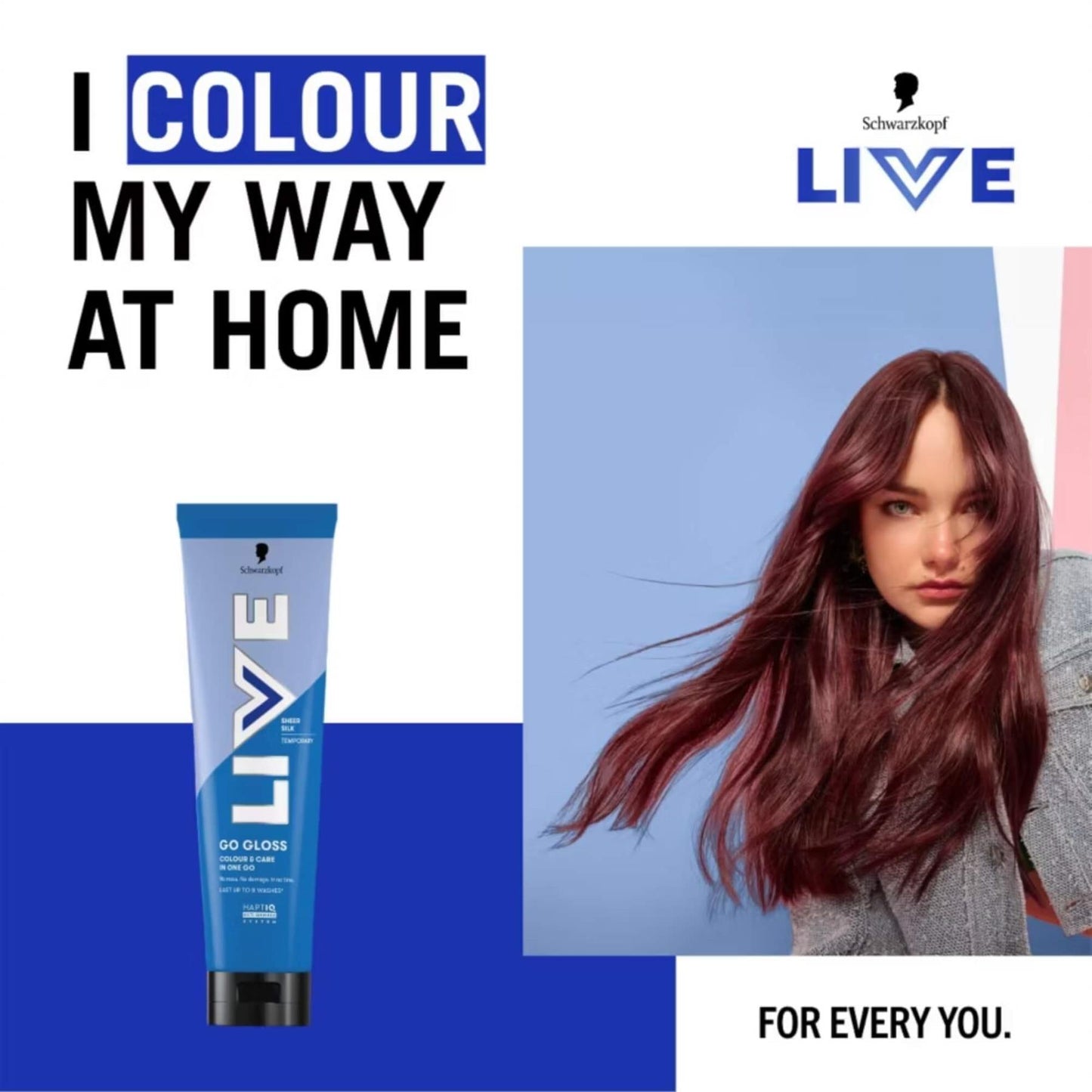 Schwarzkopf LIVE Go Gloss Sheer Silk Colour & Shine Hair Gloss 150ml
