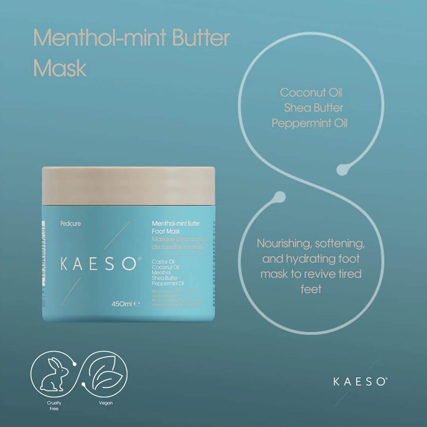 Kaeso Foot Care Menthol-Mint Butter Mask - 450ml