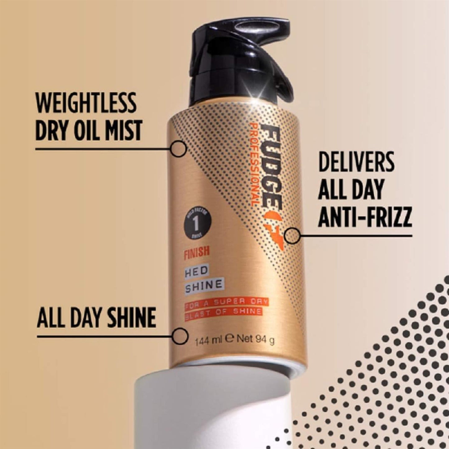 Fudge Professional Hed Shine High Shine Hair Oil Spray - 144ml