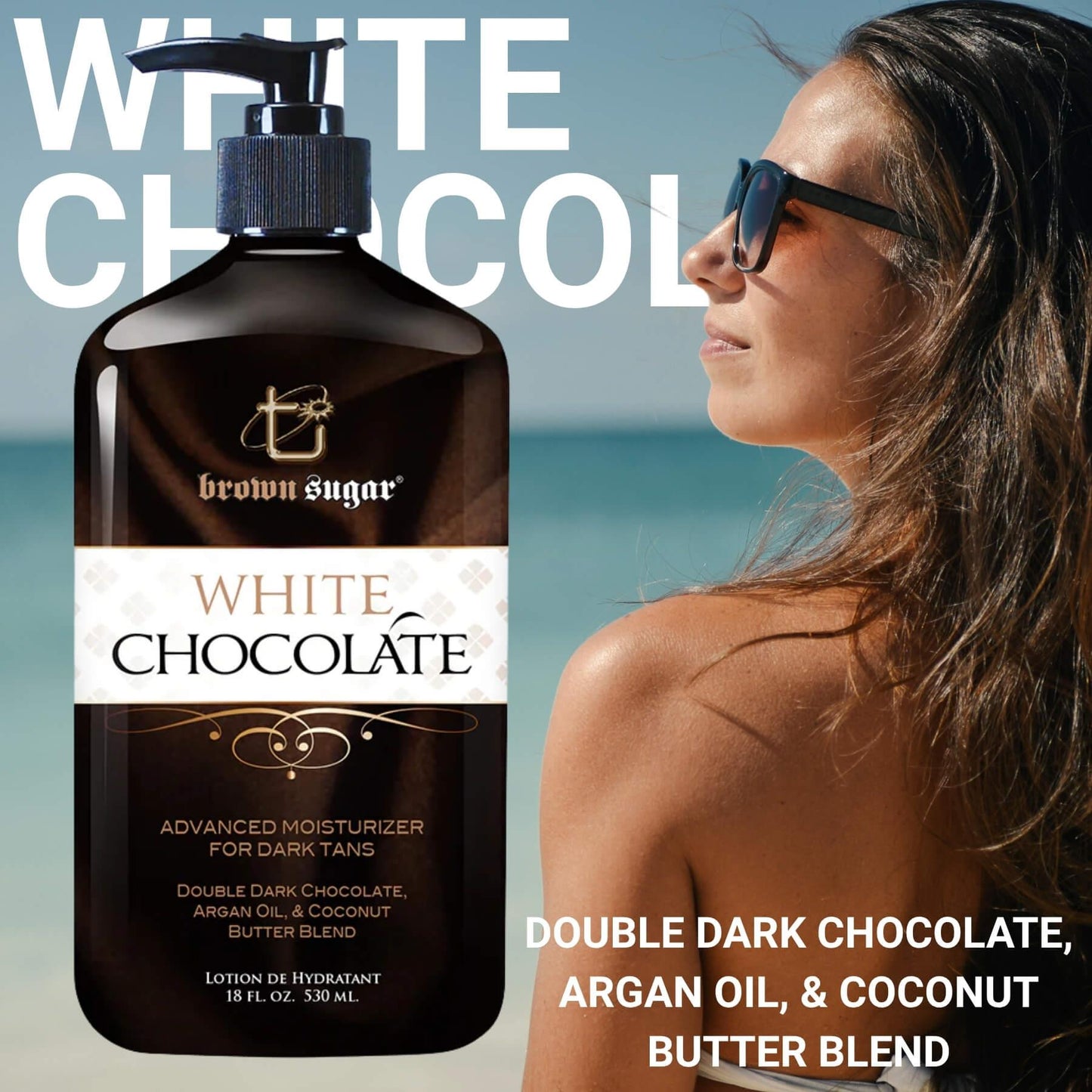 Tan Inc Brown Sugar White Chocolate Moisturiser for Dark Tans - 530ml