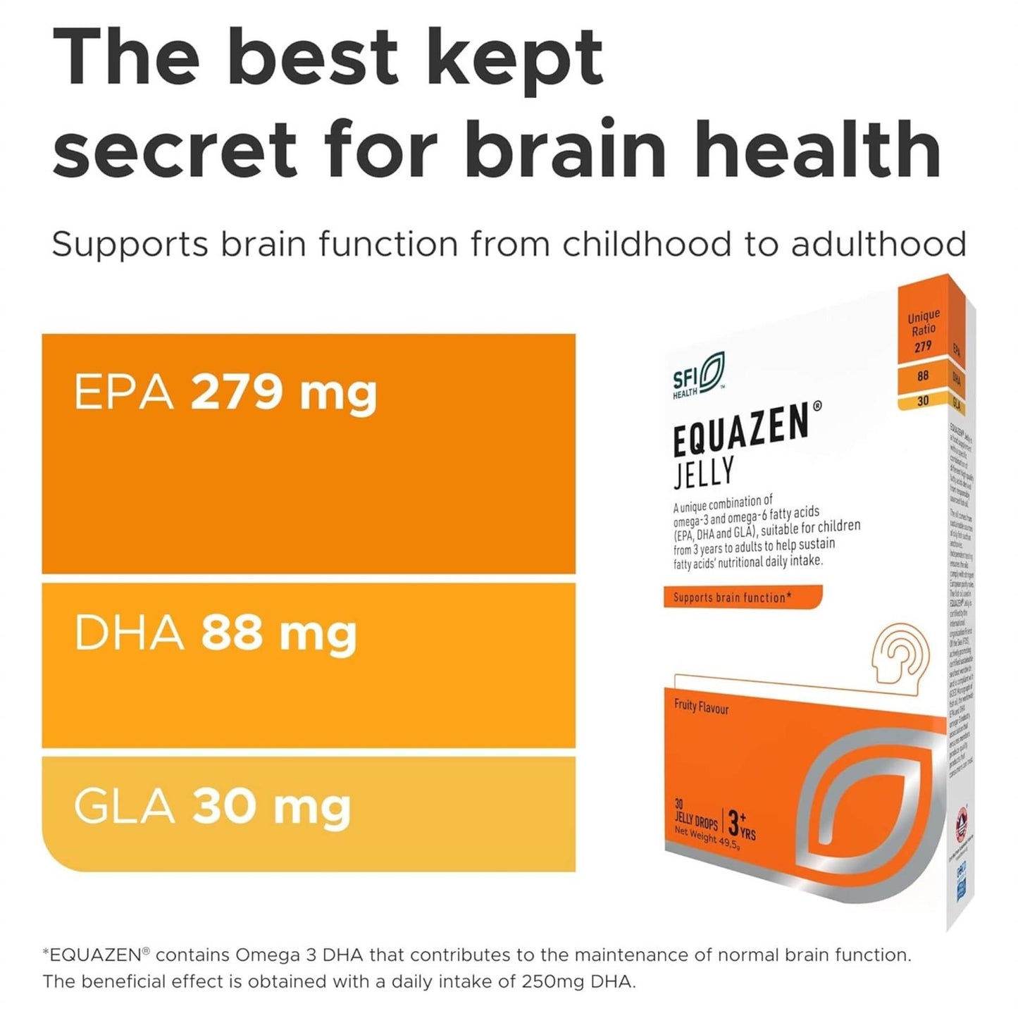 Equazen Jelly - Omega 3 & 6 Fish Oil Supplement - 30 Jelly Drops