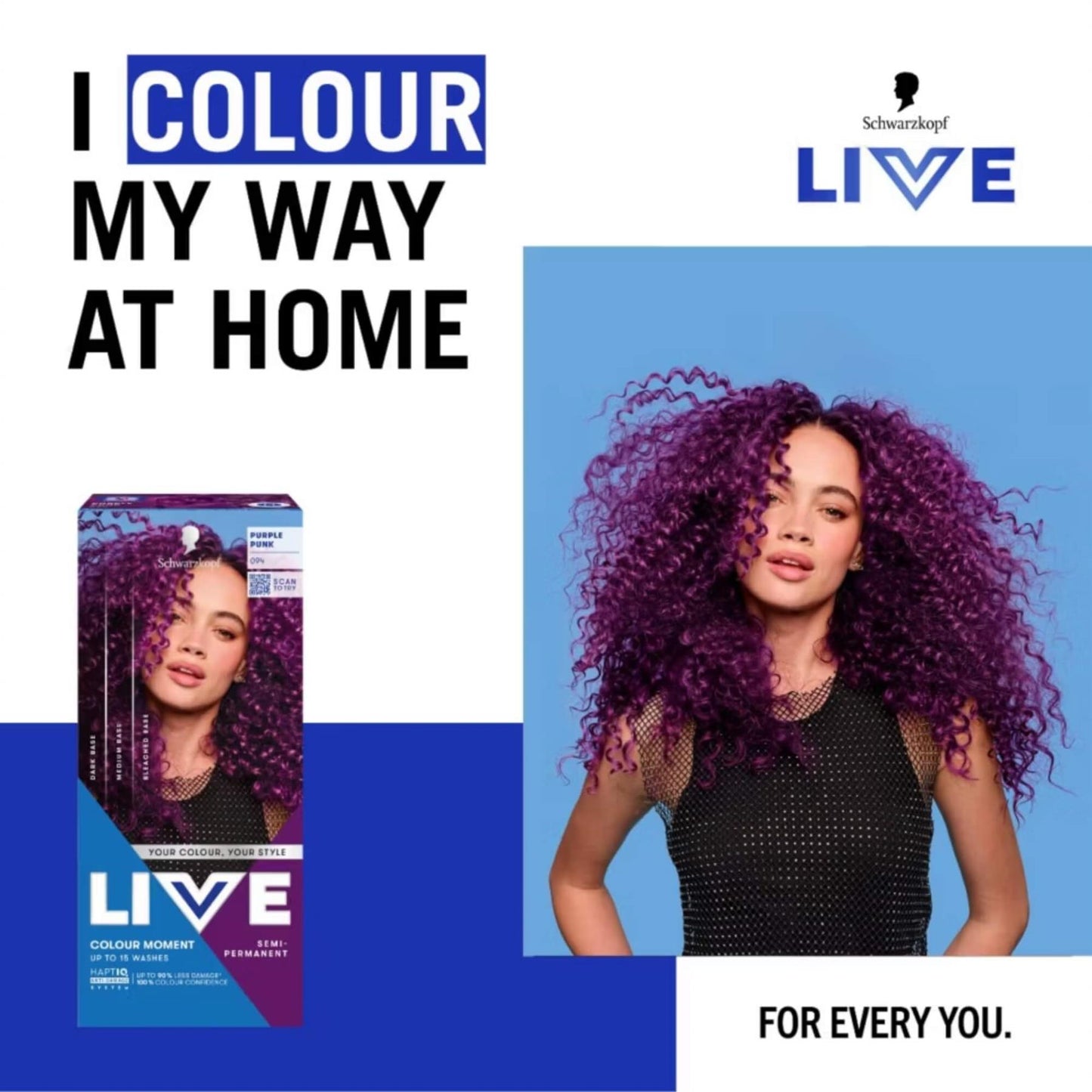 Schwarzkopf LIVE Colour Moment 094 Purple Punk Semi-Permanent Hair Dye