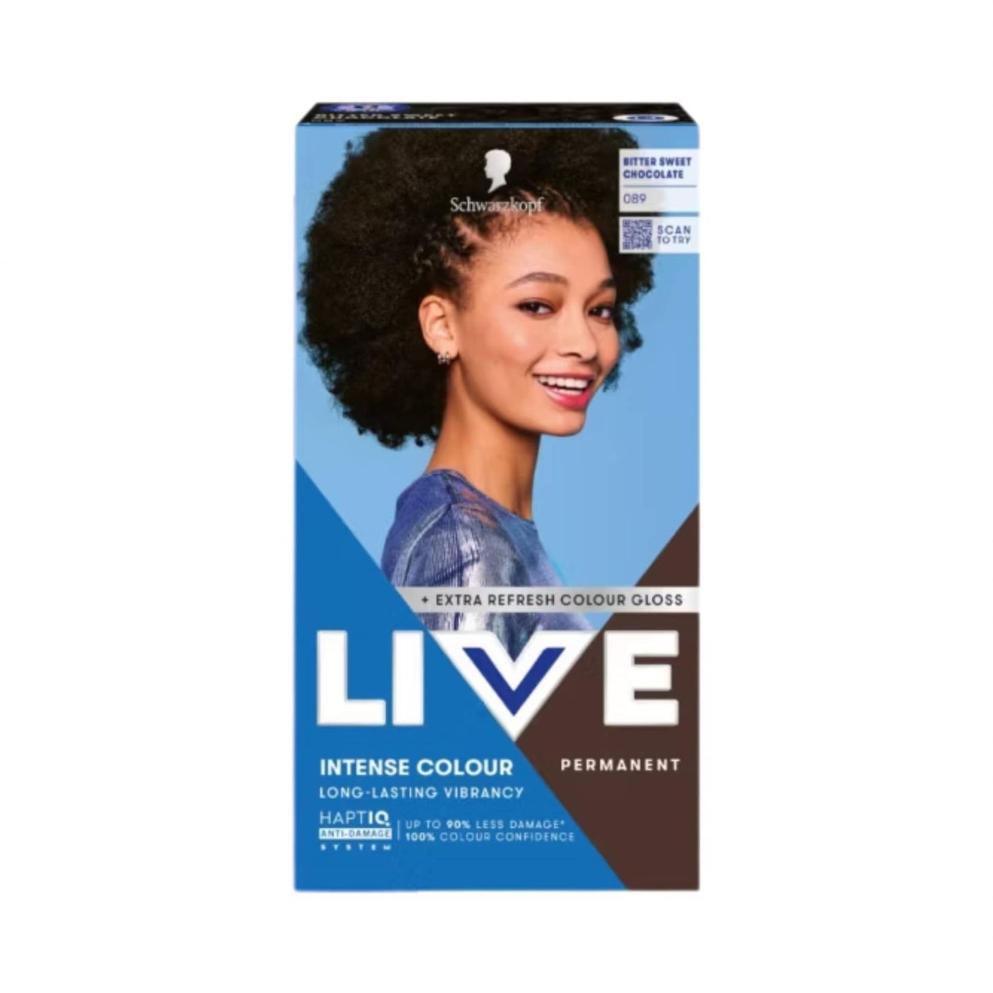 Schwarzkopf LIVE Intense Colour 089 Bitter Sweet Chocolate Permanent Hair Dye