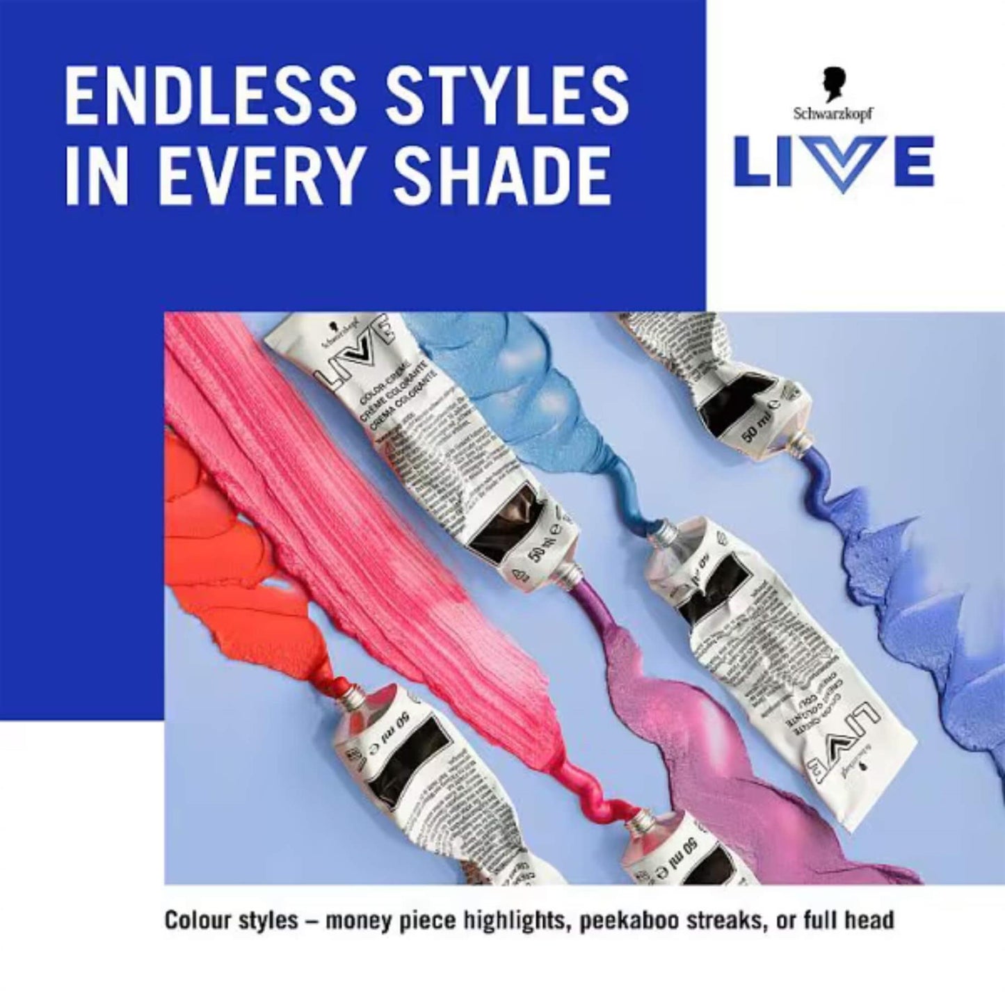 Schwarzkopf LIVE Colour Moment 095 Cobalt Blue Semi-Permanent Hair Dye
