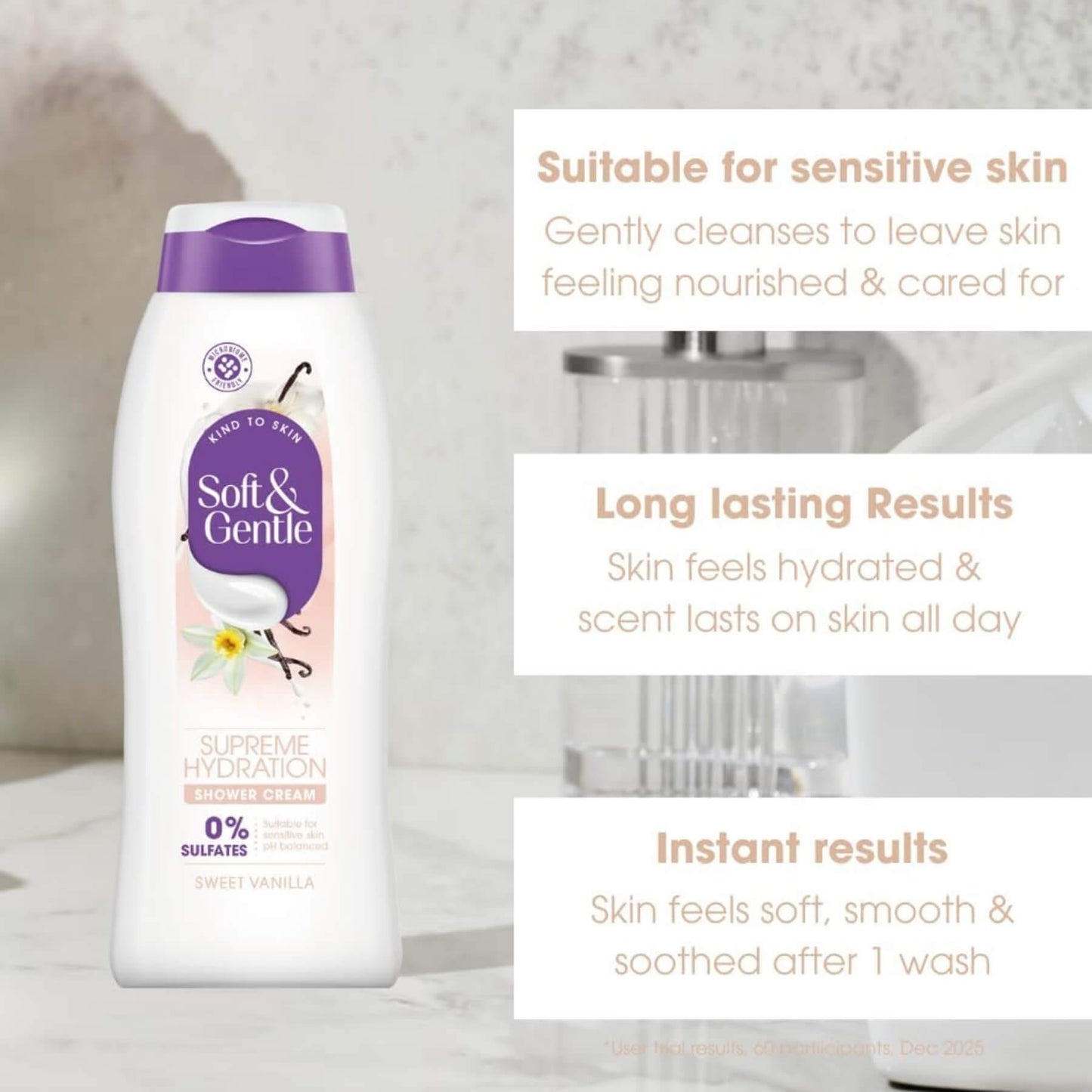 Soft & Gentle Shower Cream Sweet Vanilla 400ml