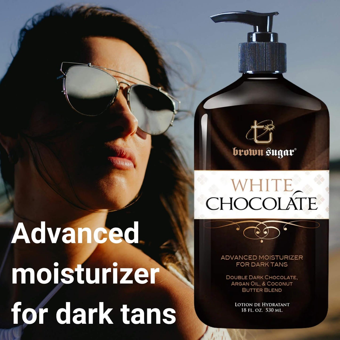 Tan Inc Brown Sugar White Chocolate Moisturiser for Dark Tans - 530ml