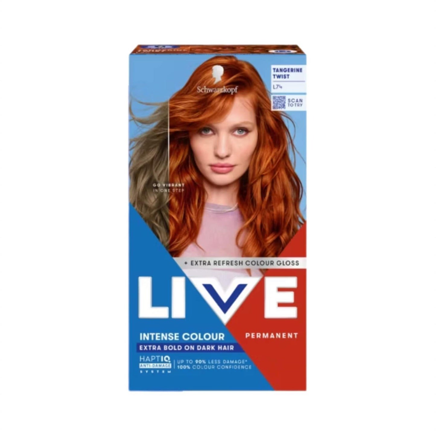 Schwarzkopf LIVE Intense Colour L74 Tangerine Twist Permanent Hair Dye
