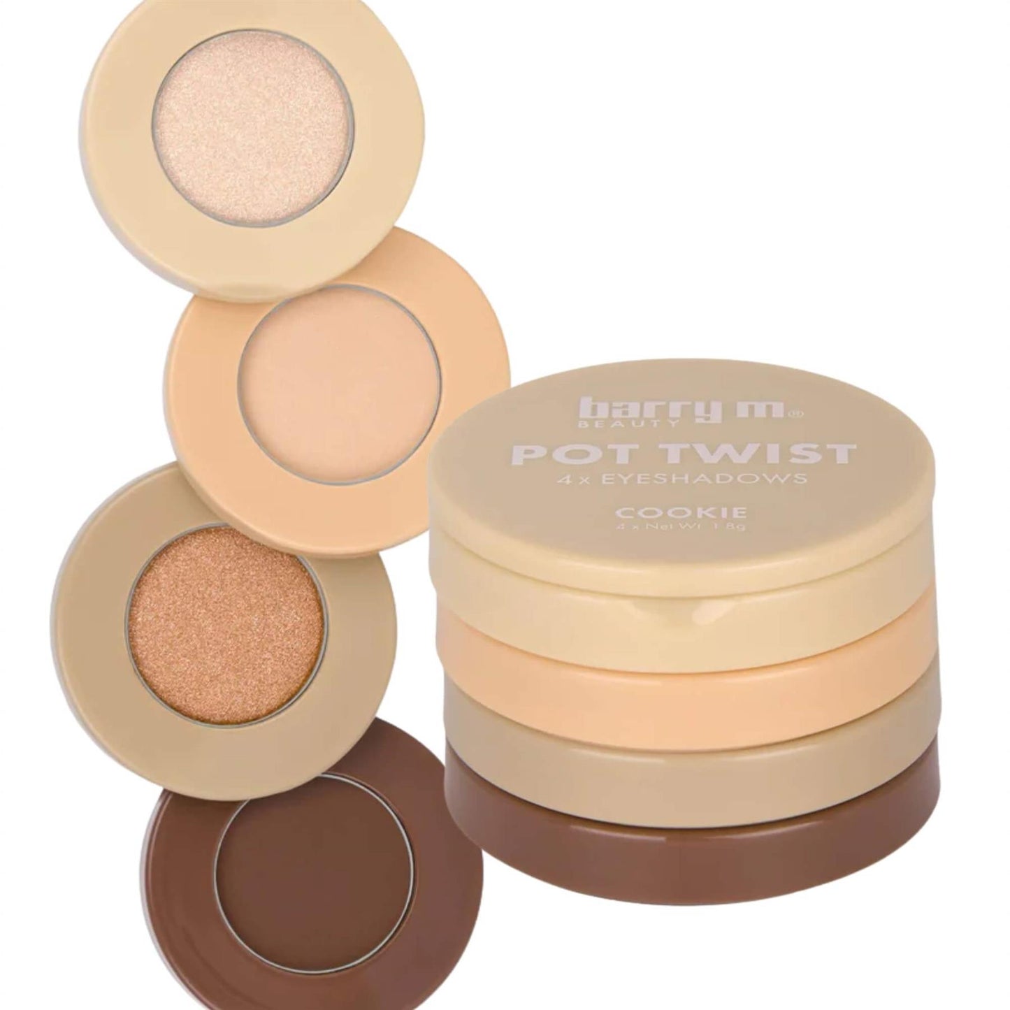 Barry M Pot Twist 4x 1.8g Eyeshadows - Cookie