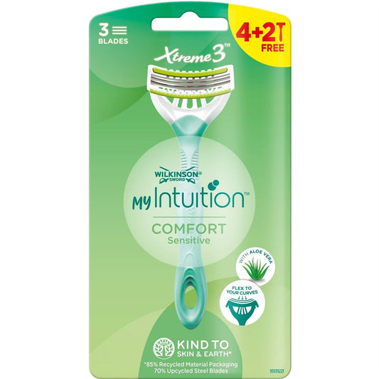 Wilkinson Sword My Intuition Comfort Sensitive Razor For Her - 4+2 Pack