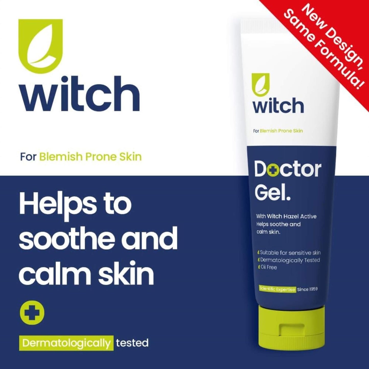Witch Doctor Skin Treatment Gel - 35ml - Antibacterial Witch Hazel for Spots