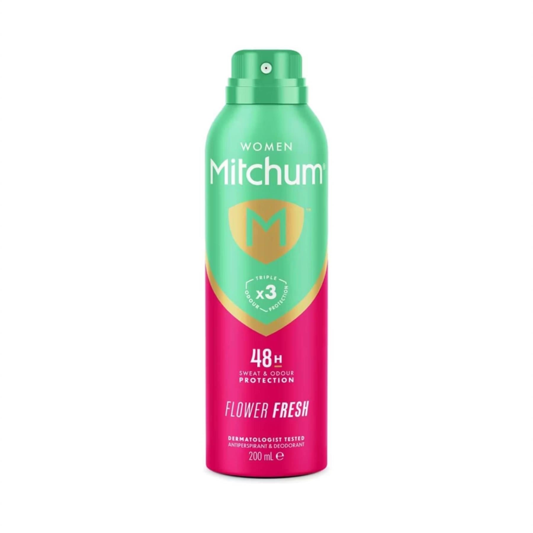 Mitchum Women Flower Fresh 48H Triple Odour Protection antiperspirant and deodorant spray 200ml