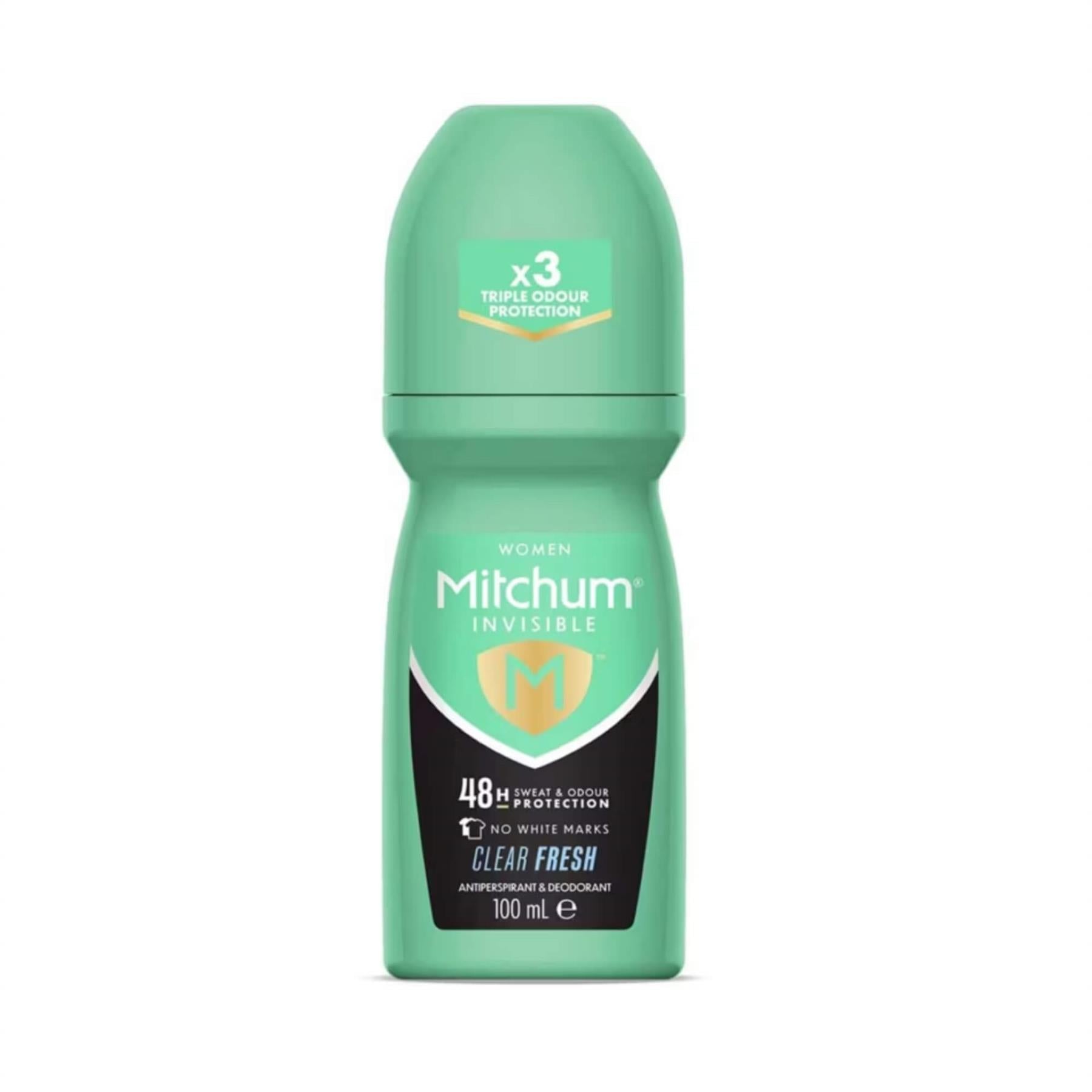 Mitchum Women Invisible Clear Fresh 48H Triple Odour Protection antiperspirant roll-on 100ml