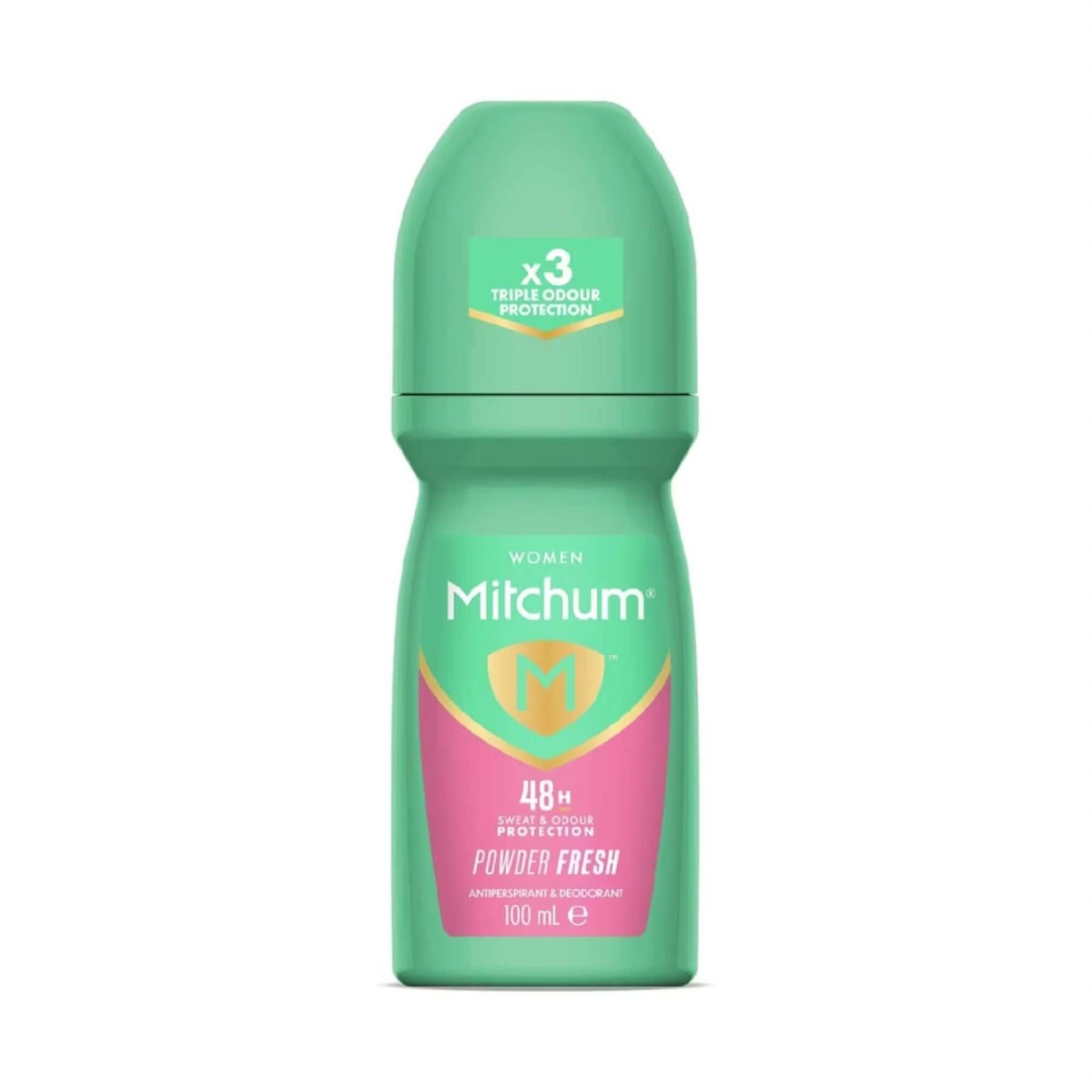 Mitchum Women Powder Fresh 48H Triple Odour Protection antiperspirant roll-on 100ml