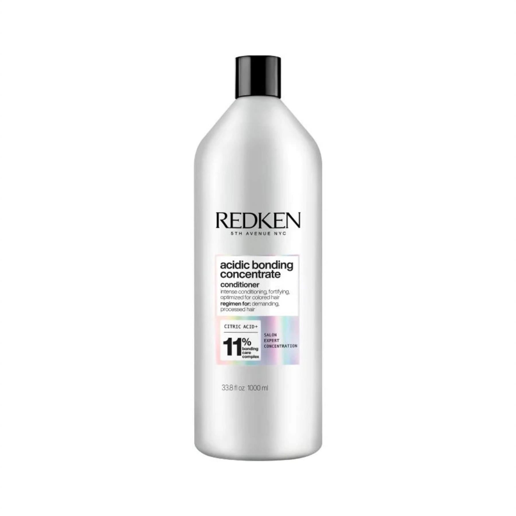 Redken Acidic Bonding Concentrate Conditioner 1000ml bottle with 11 percent bonding care complex for damaged hair