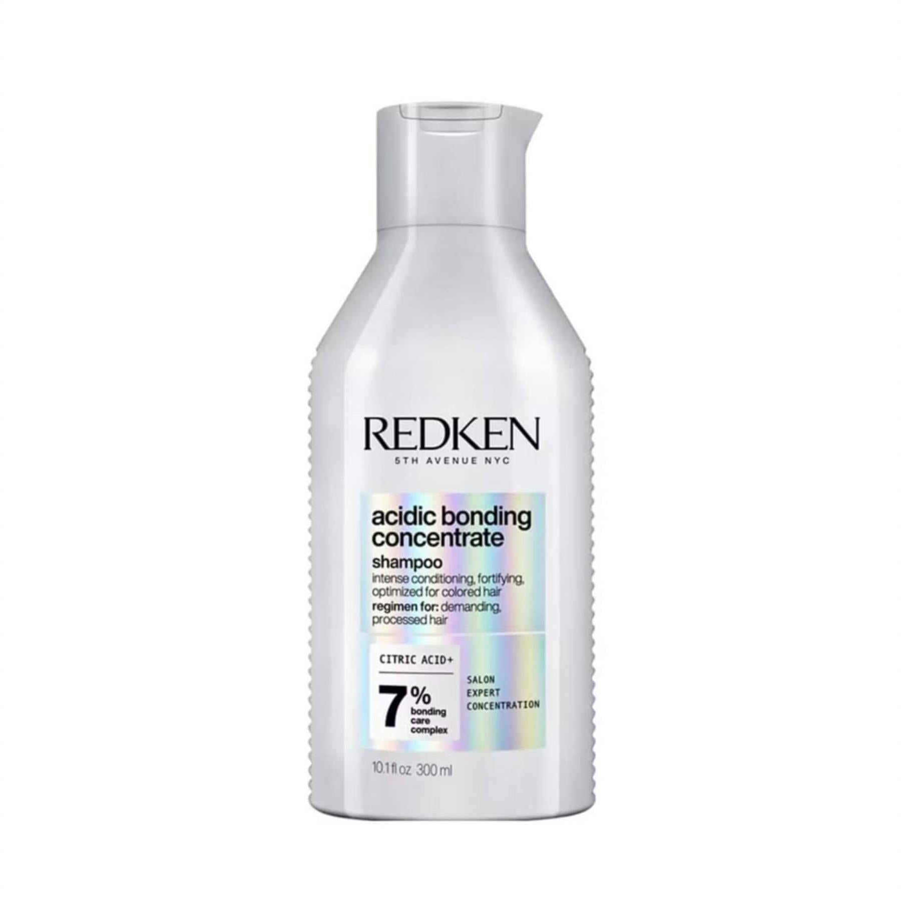 Redken Acidic Bonding Concentrate Shampoo 300ml with citric acid and 7% bonding care complex for processed hair